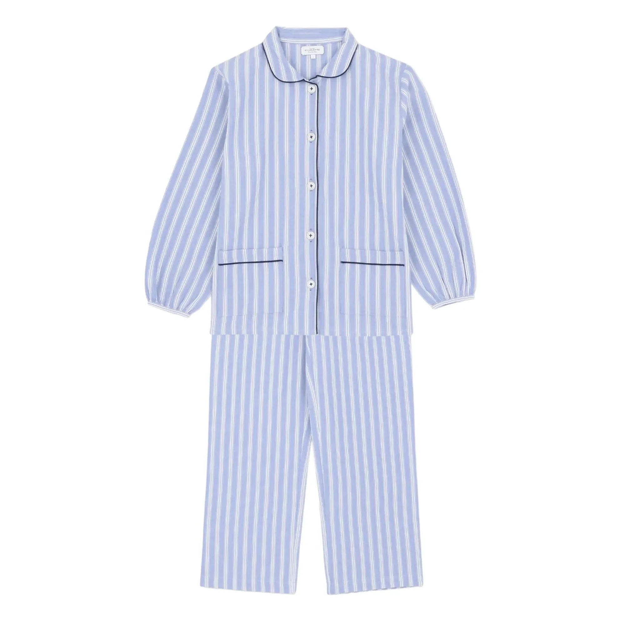 Scarlette Ateliers - Claudine Jasper Çizgili Pijama | Mavi