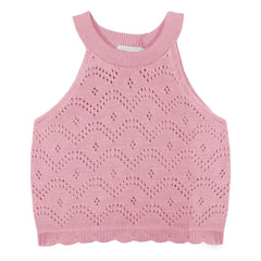 Mipounet - Top de ganchillo Gala | Rosa empolvado