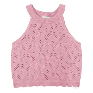 Mipounet - Top de ganchillo Gala | Rosa empolvado