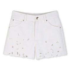 Chloé - Shorts bordados de algodón orgánico | Blanco