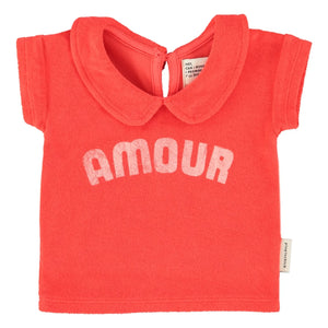 Piupiuchick - Camiseta de algodón orgánico Amour Eponge | Roja