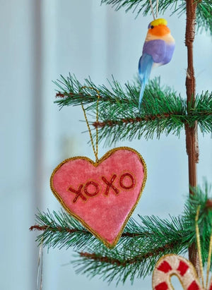 Arroz - Adorno navideño en forma de corazón Xoxo | Rosa