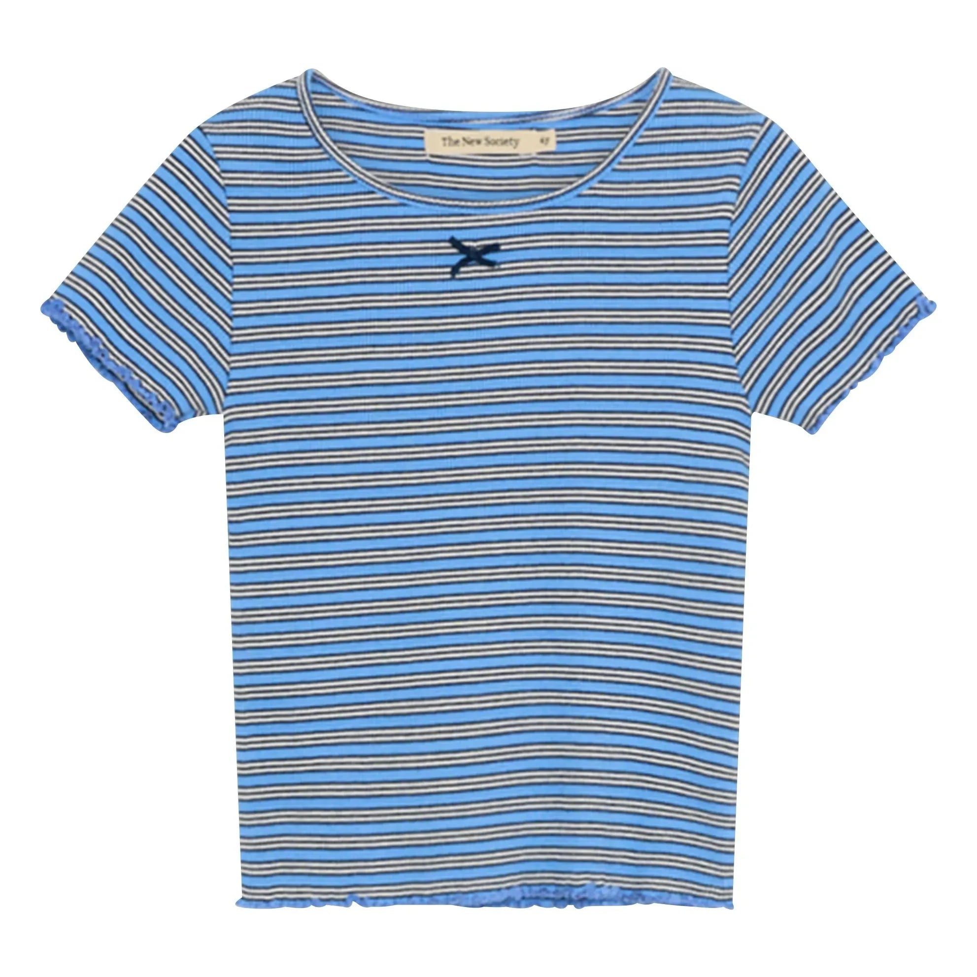 the new society - TNS Camiseta a rayas acanalada | Azul