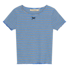 the new society - TNS Camiseta a rayas acanalada | Azul