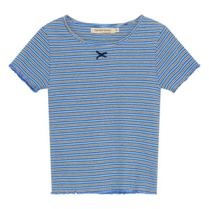 the new society - TNS Camiseta a rayas acanalada | Azul
