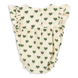 Konges Sløjd - Mono de Algodón Orgánico Coco Hearts | Crudo