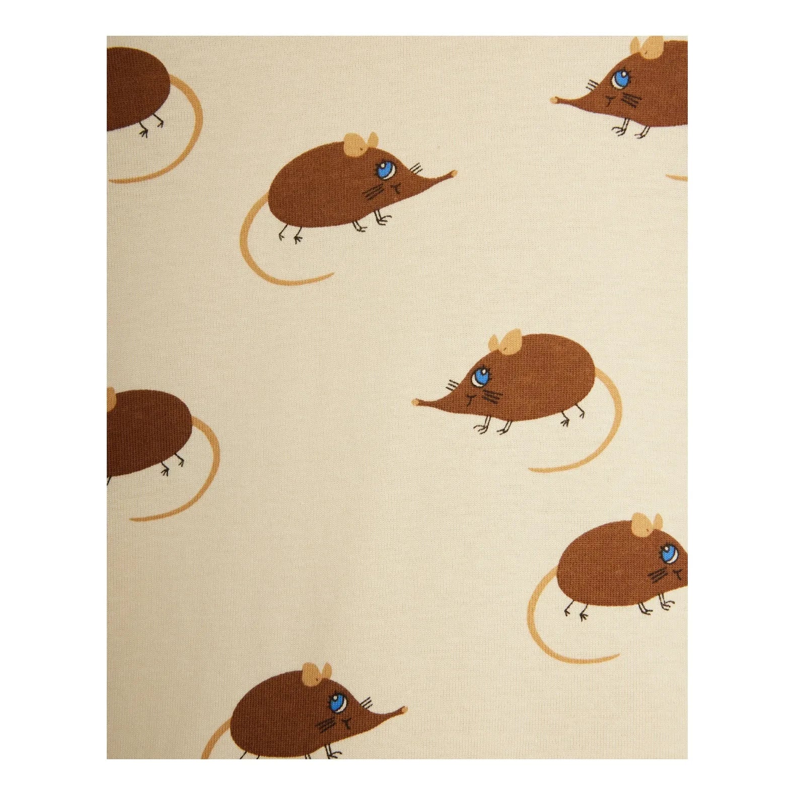 Mini Rodini - Organik pamuk Mouse Tişört | Bej