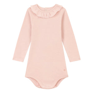 Petit Bateau - Body Collar Uni | Pembe