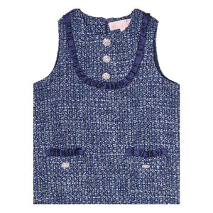 Tutu du Monde - Vestido de tweed Dreamtide | Azul marino