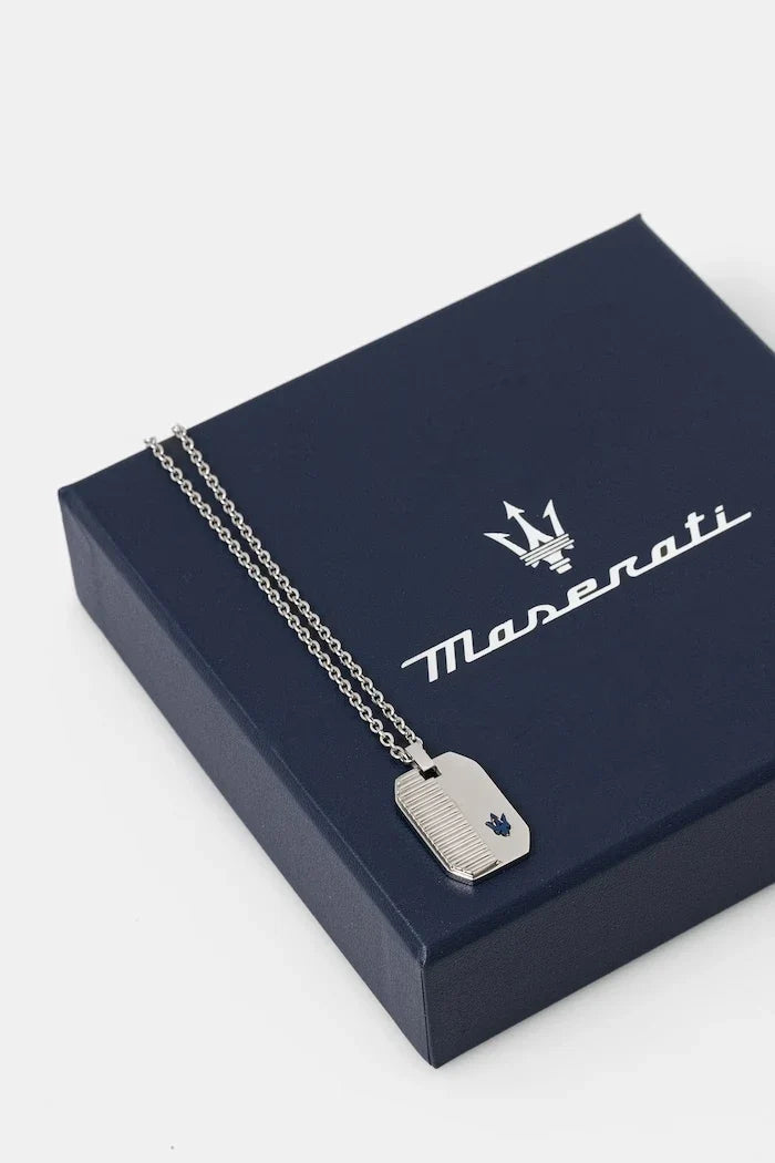 MASERATI colgante de acero inoxidable para hombre ICONIC