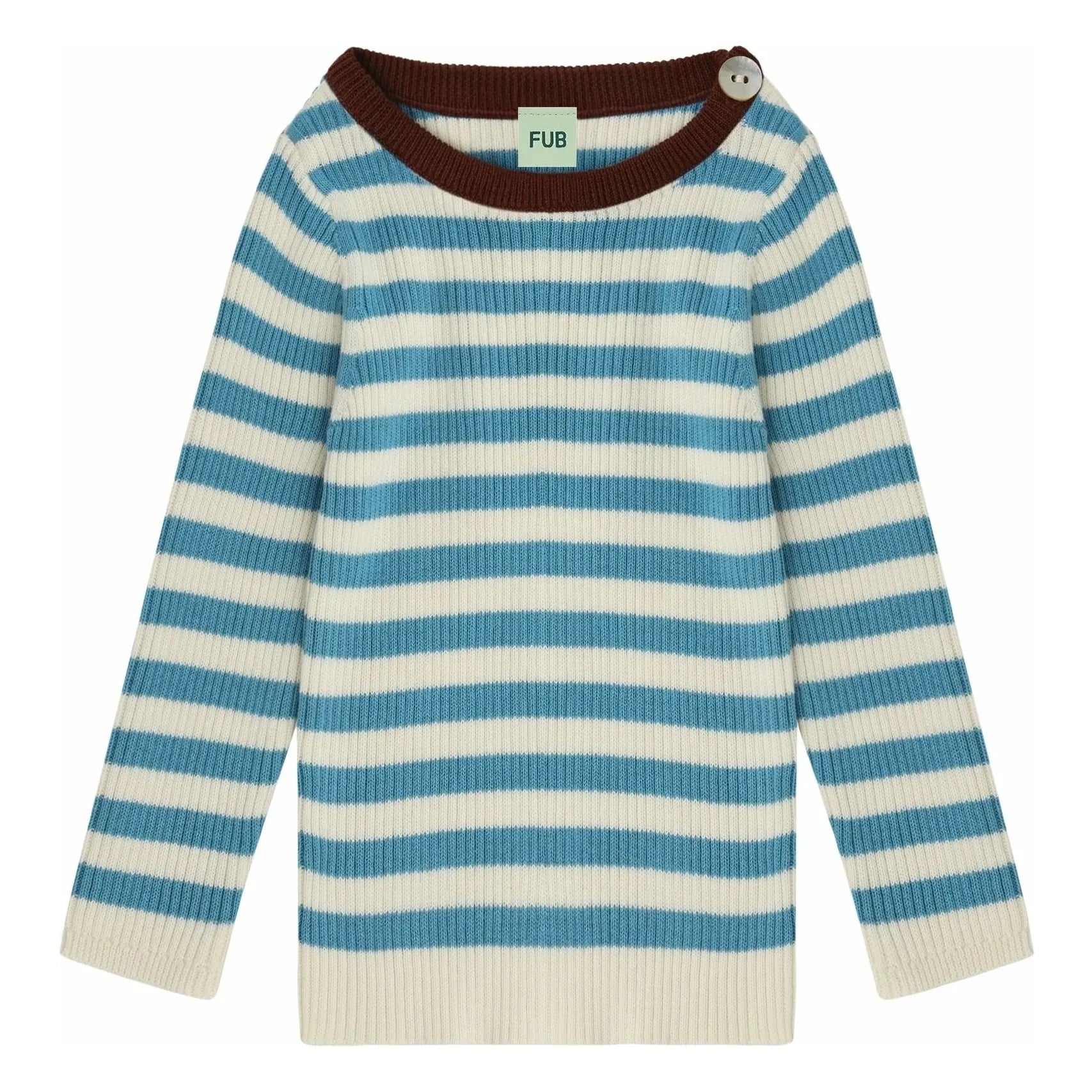 FUB - Jersey de Punto Fino de Algodón Orgánico | Azul Celeste