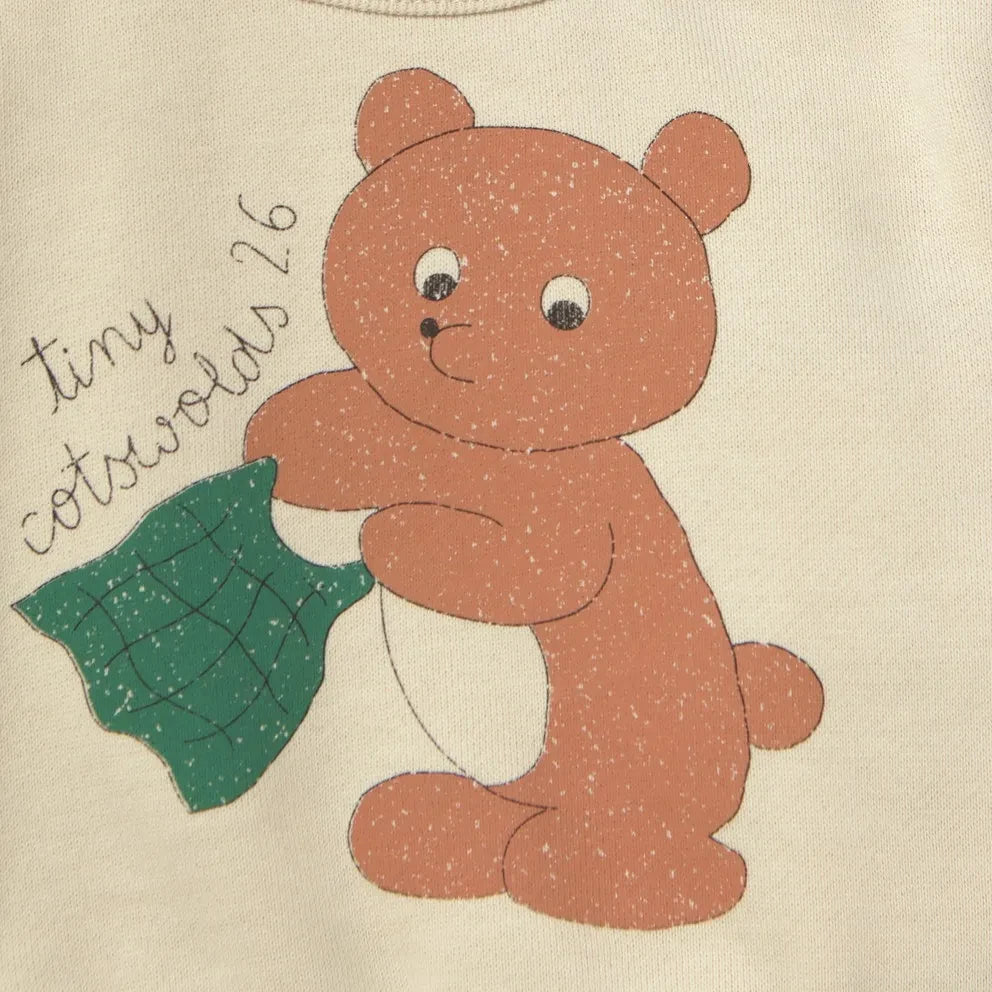 Tinycottons - Sudadera de osito de peluche Pamuk orgánico | Crema