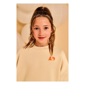 AO76 - Sudadera violeta Sorry | Beige