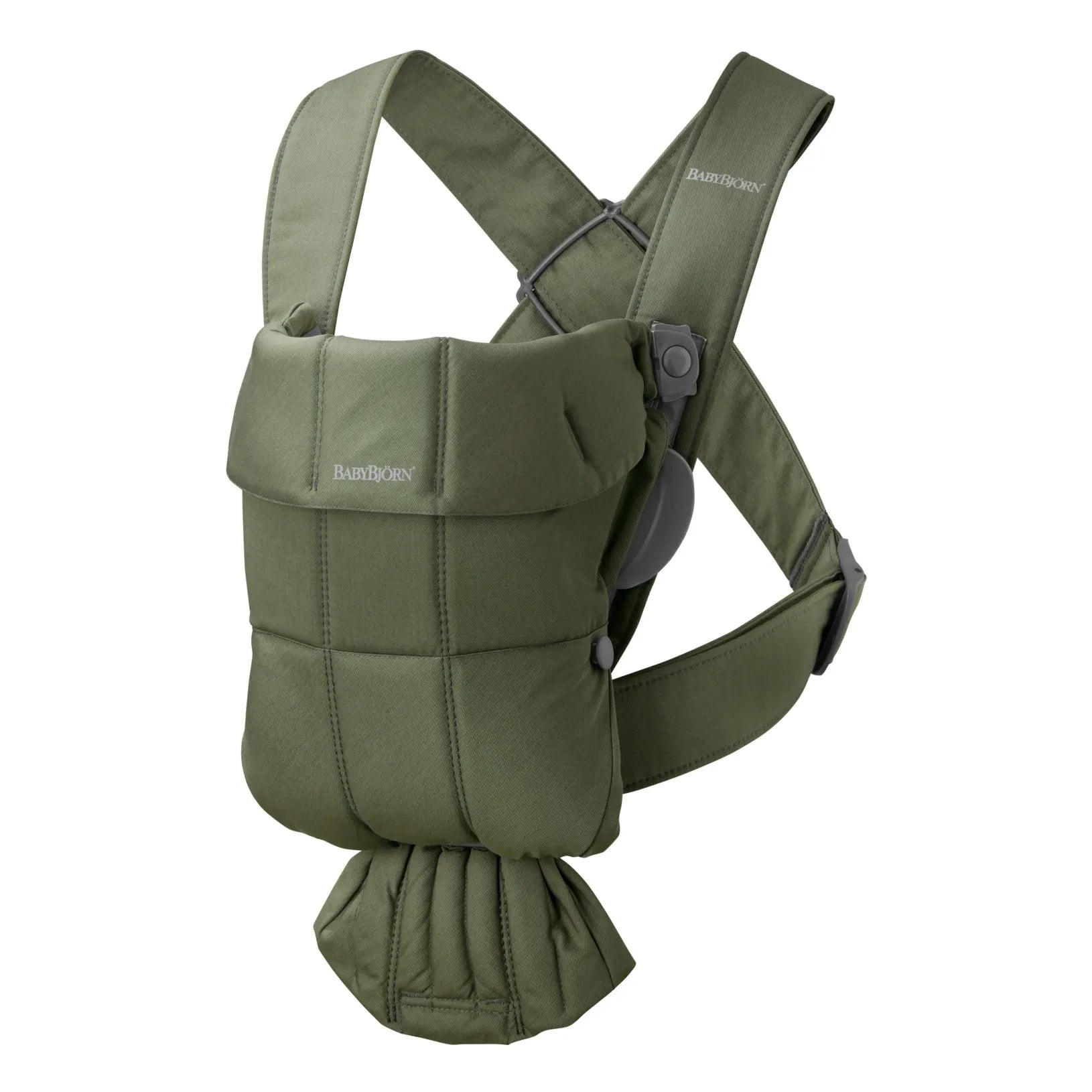 BabyBjörn - Mochila portabebé Mini de algodón | Verde oscuro