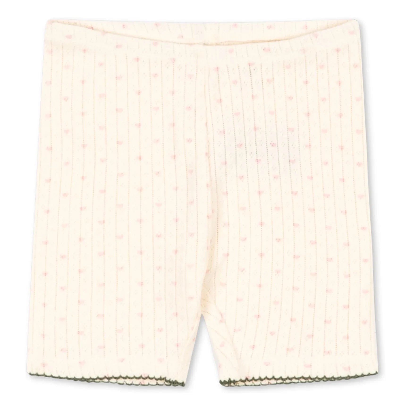 Konges Sløjd - Shorts de ciclista de algodón orgánico Minnie Hearts | Crudo