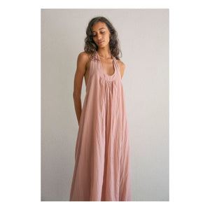 THEAVANT - Vestido de velo de algodón La Plage | Beige