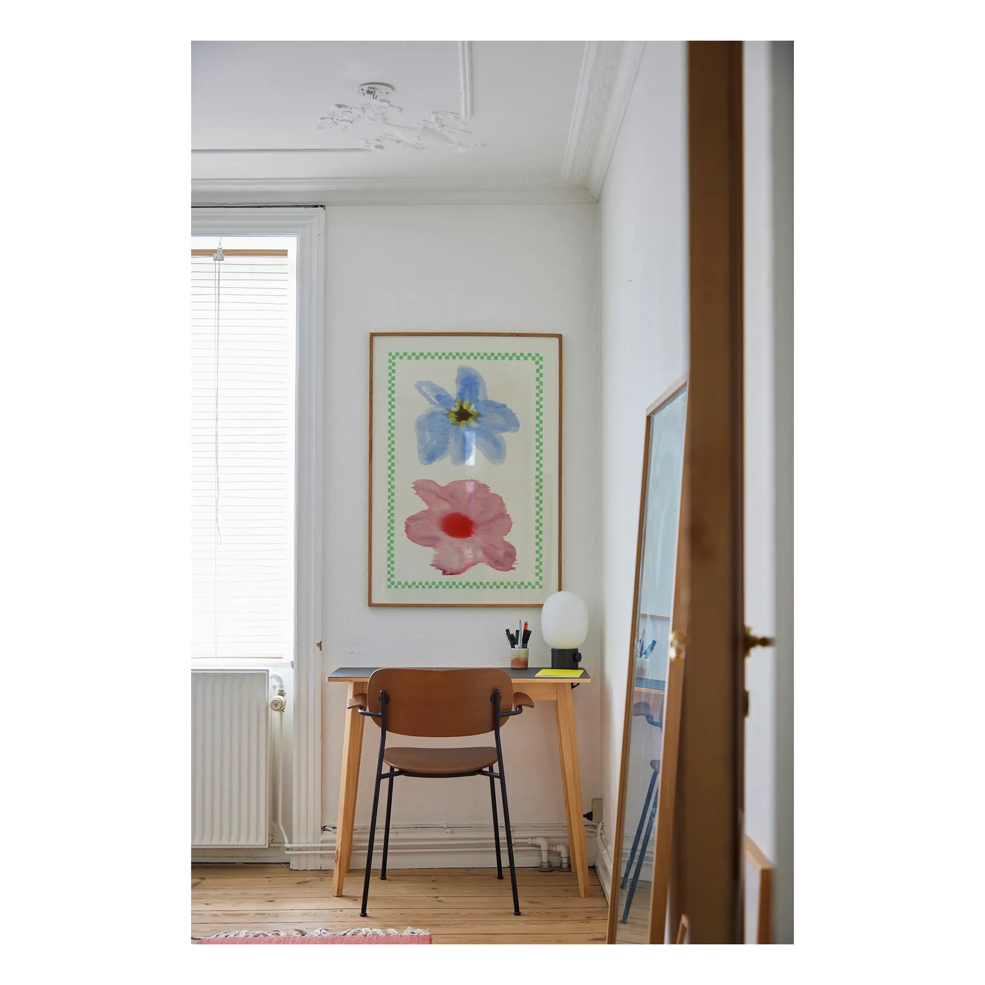 Póster Paper Collective - Striped Flower 01, de Liat Greenberg