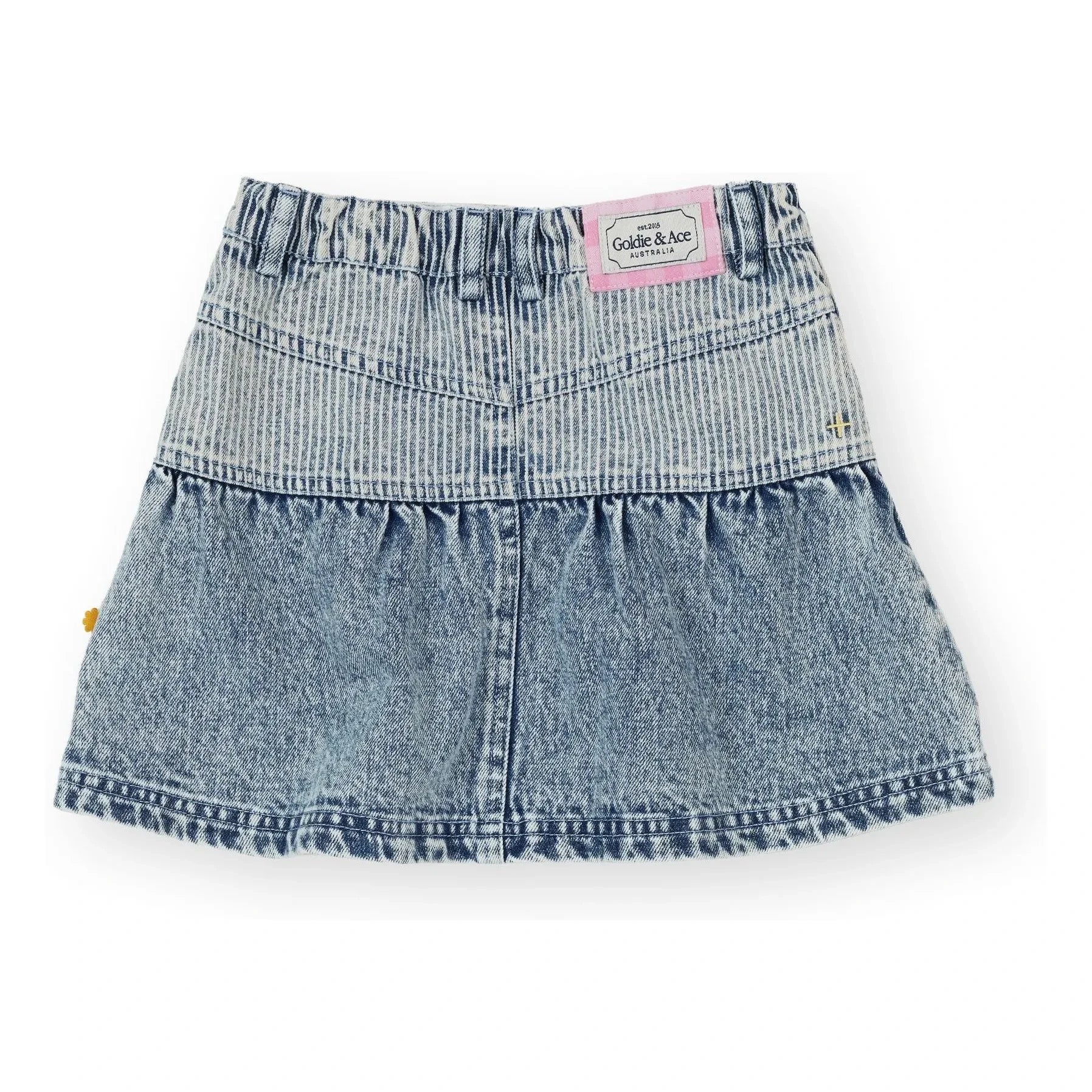 Goldie + Ace - Falda Vaquera Peplum | Azul