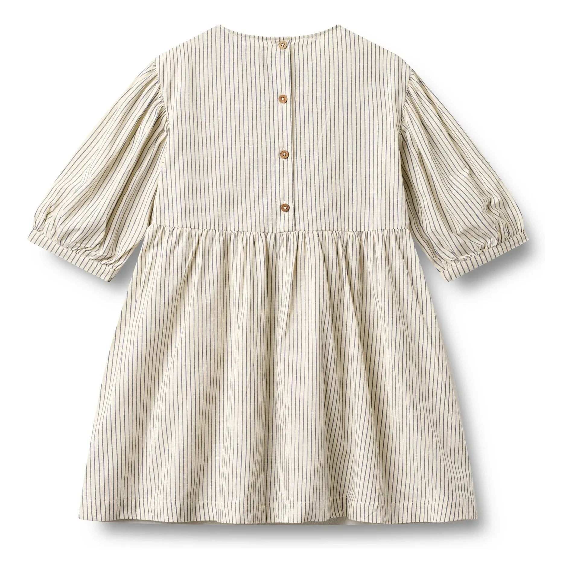 Wheat - Vestido de algodón orgánico a rayas Magda | Crudo