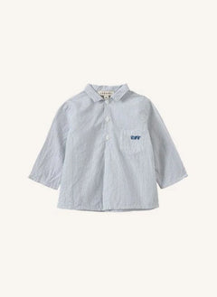 Caramel - Camisa de bebé a rayas Bullshark | Gris