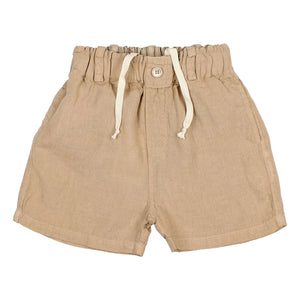 Búho - Pantalones cortos de lino Bermuda | Beige