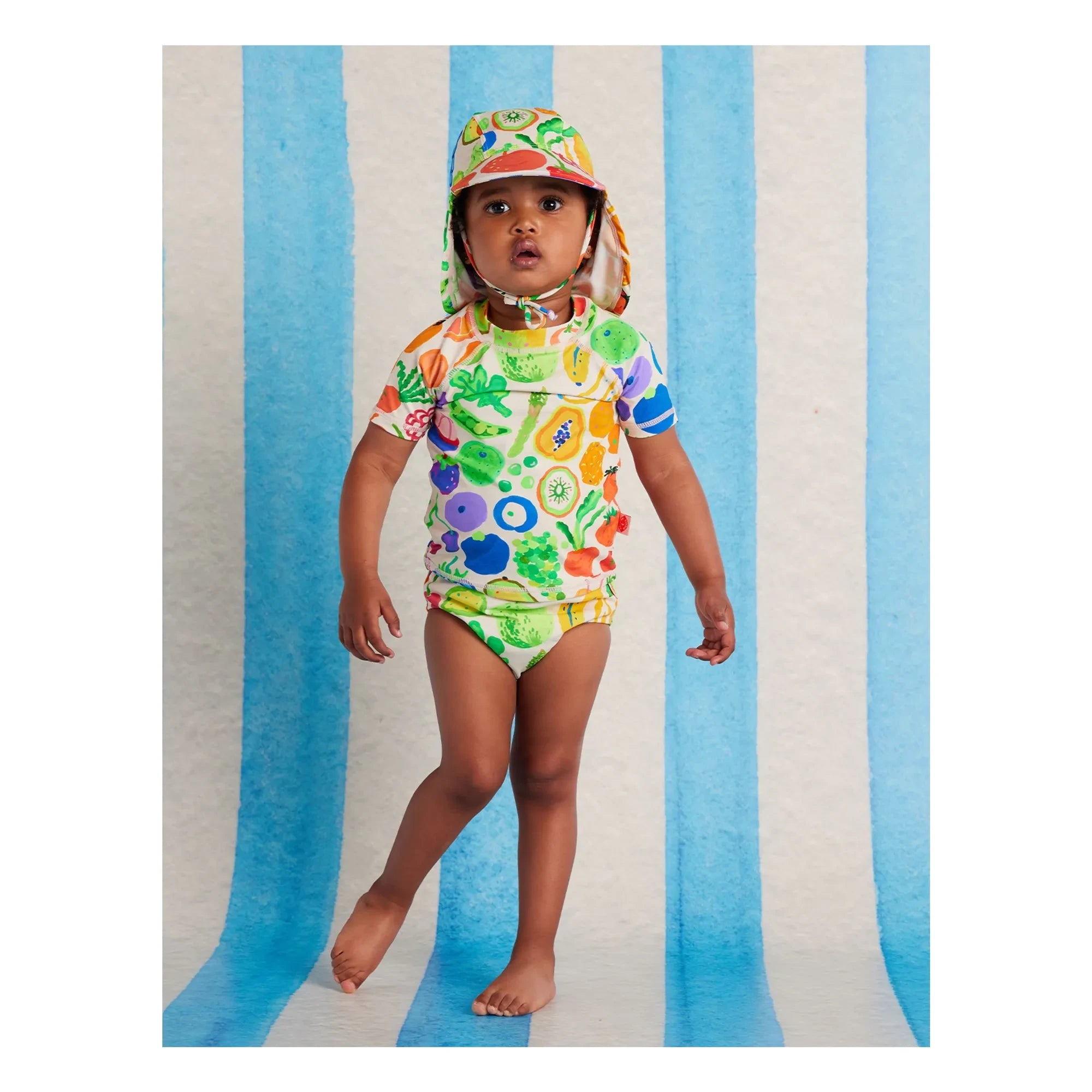 Halcyon Nights - Camiseta de baño de lycra de protección UV reciclada Fruit | Crudo