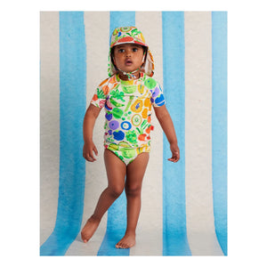 Halcyon Nights - Camiseta de baño de lycra de protección UV reciclada Fruit | Crudo