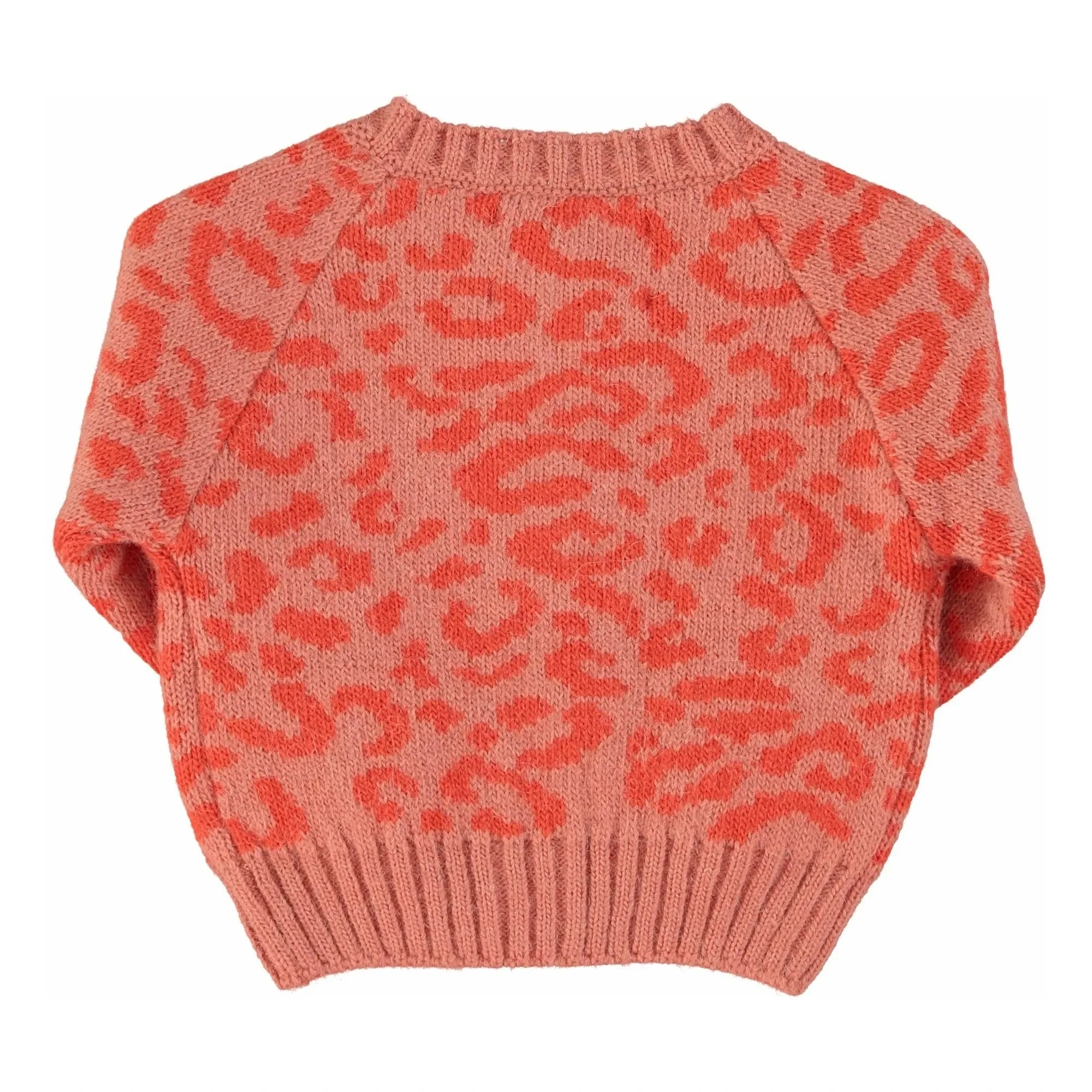 Piupiuchick - Chaleco de lana leopardo | Rosa