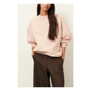 Sessùn - Sudadera Chebbi Oversize de algodón orgánico y reciclado | Rosa jaspeado