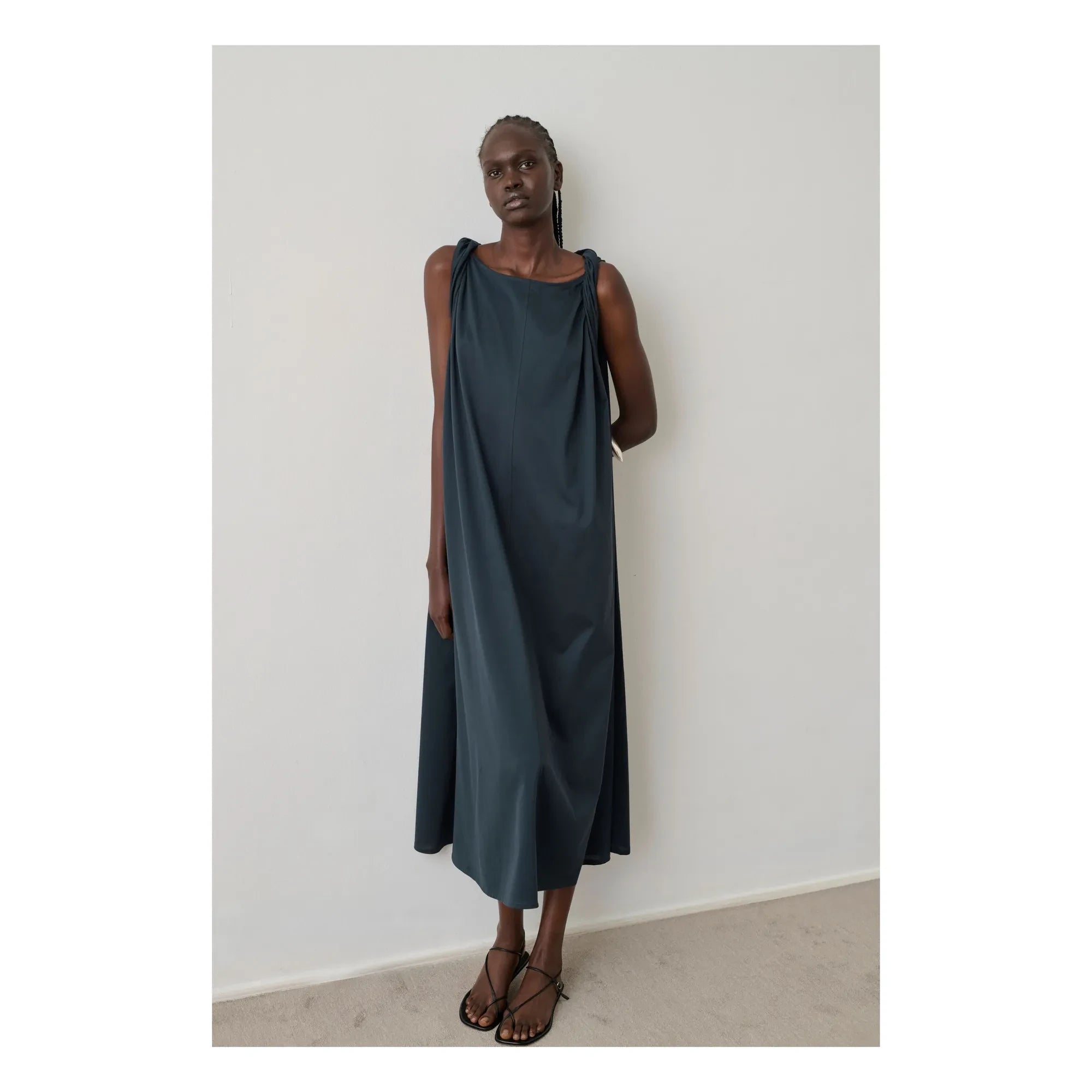 Soeur - Vestido de algodón Debby | Azul Petróleo