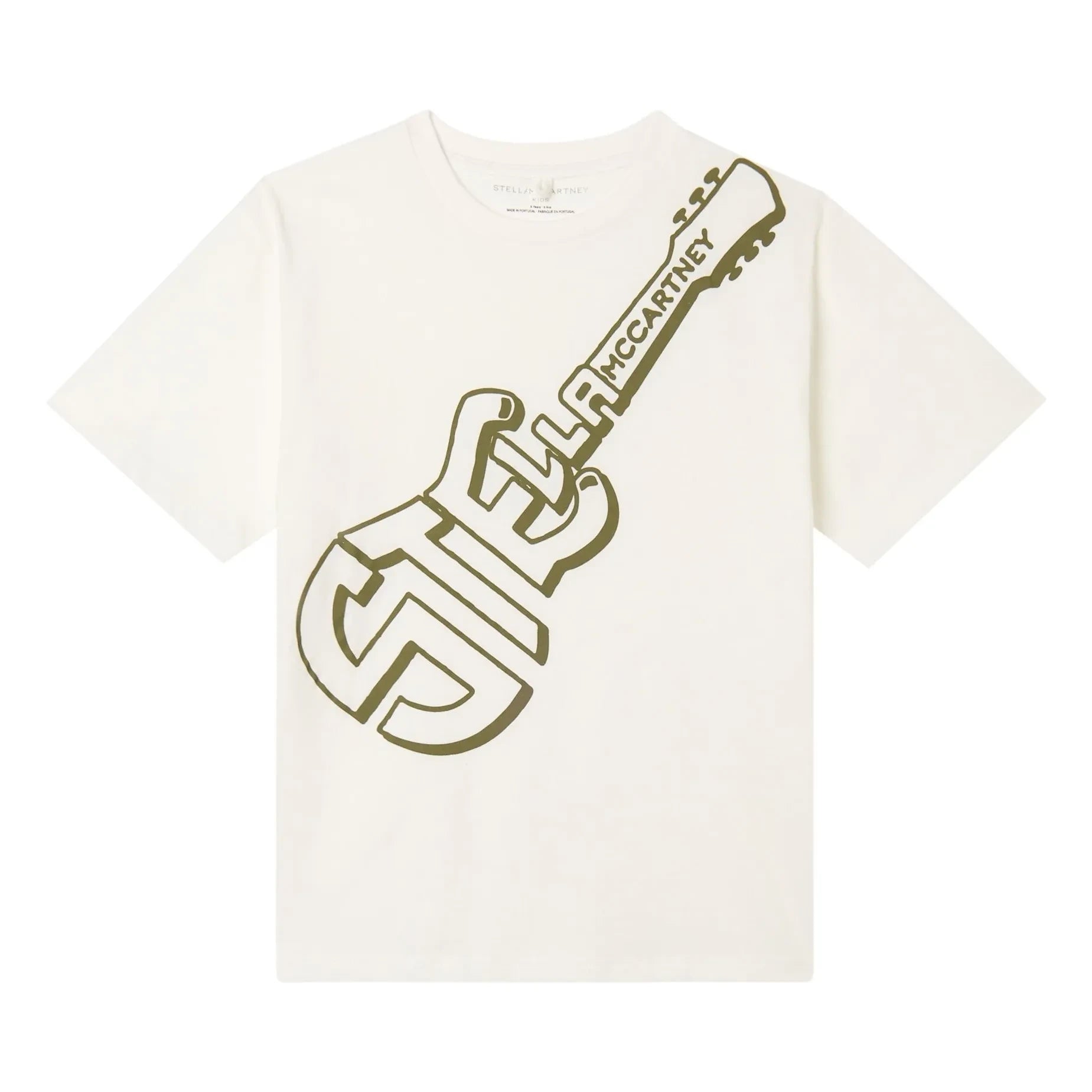 Stella McCartney Niños - Camiseta Stella Guitarra Algodón orgánico | Marfil