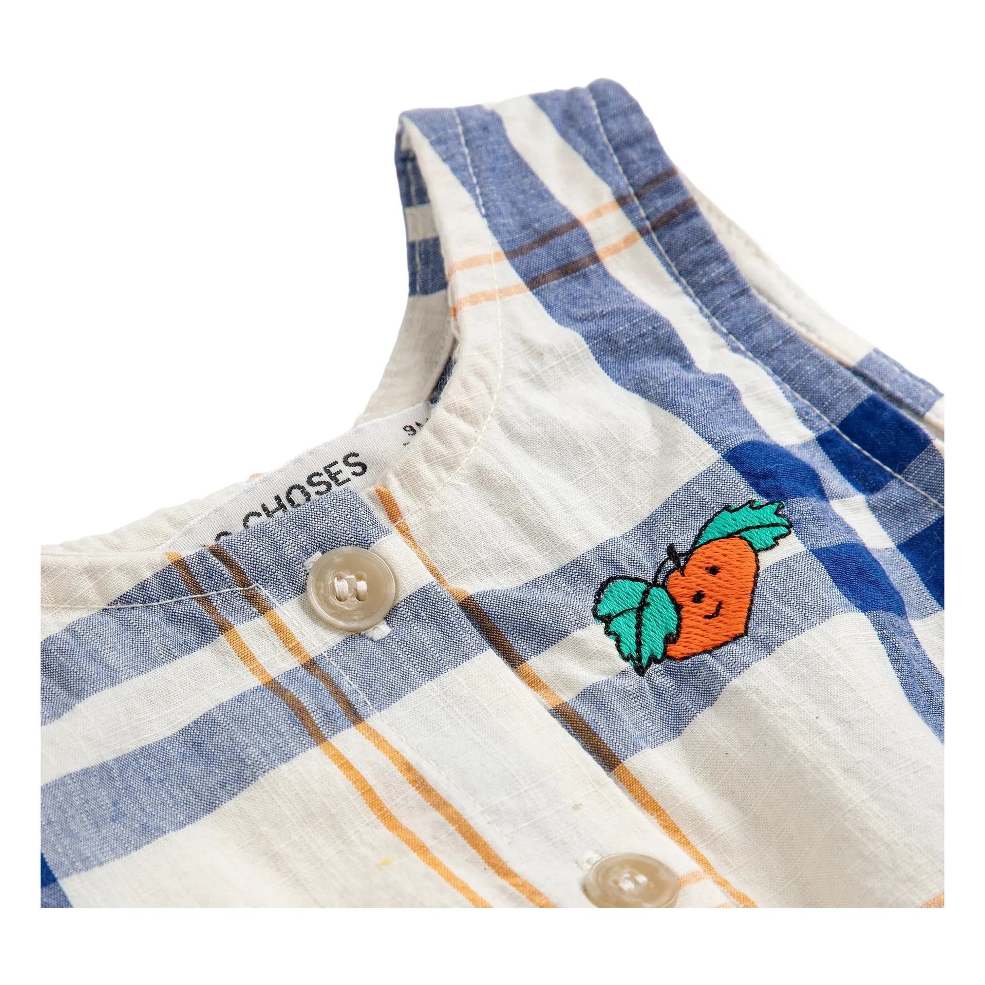 Bobo Choses - Mono de algodón orgánico con estampado de tartán | Crudo