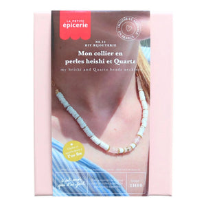La Petite Épicerie - Kit de bricolaje - Mi collar de cuentas heishi y de cuarzo