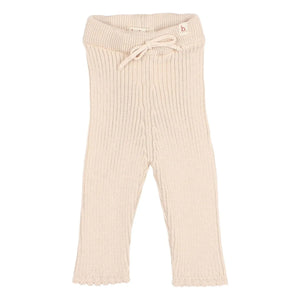 Búho - Leggings de Algodón Orgánico Acanalado | Rosa Pálido
