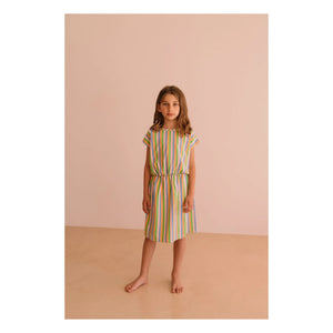 We Are Kids - Vestido de algodón orgánico a rayas Suzy | Rosa claro