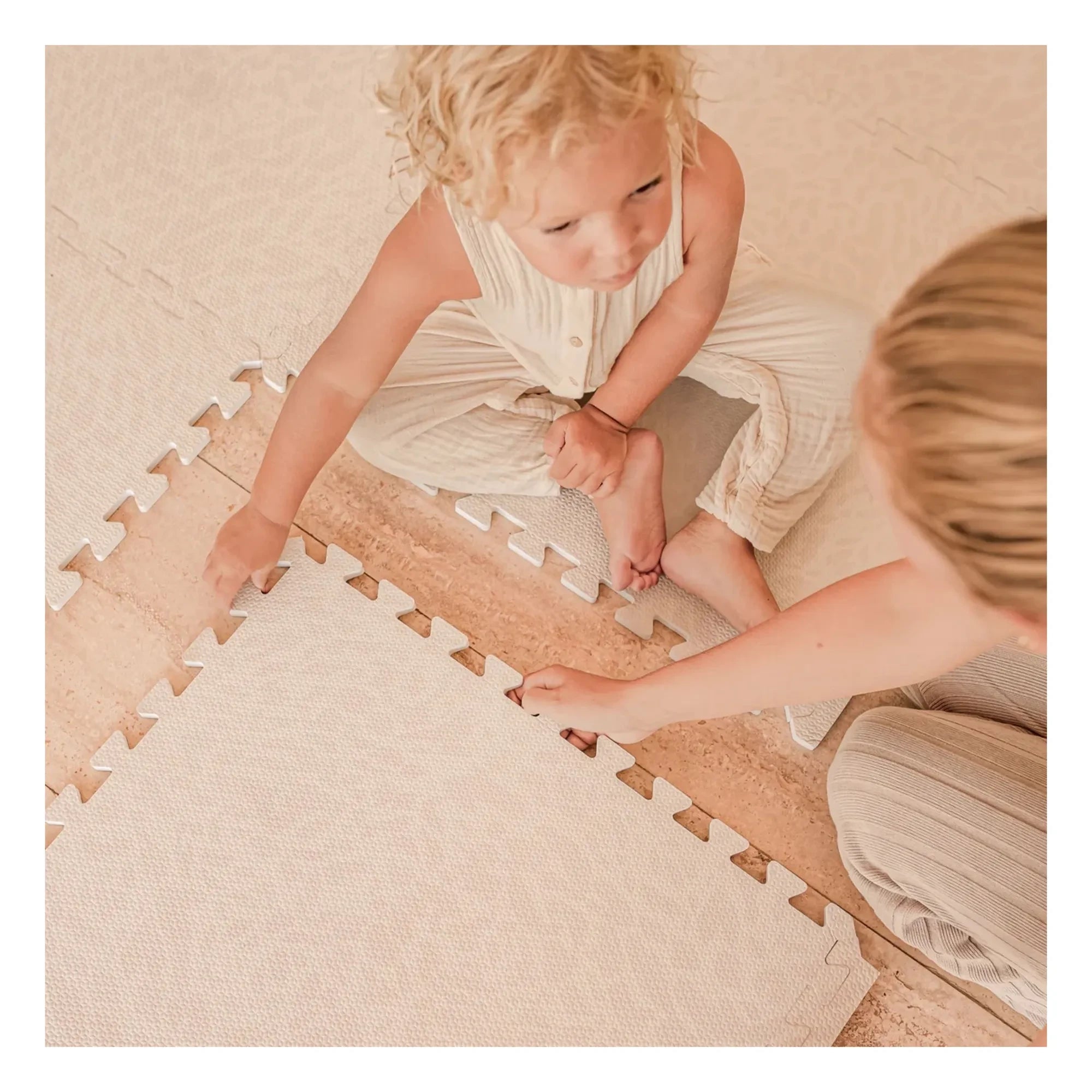 Toddlekind - Alfombra de juego modular Wild | Rosa empolvado