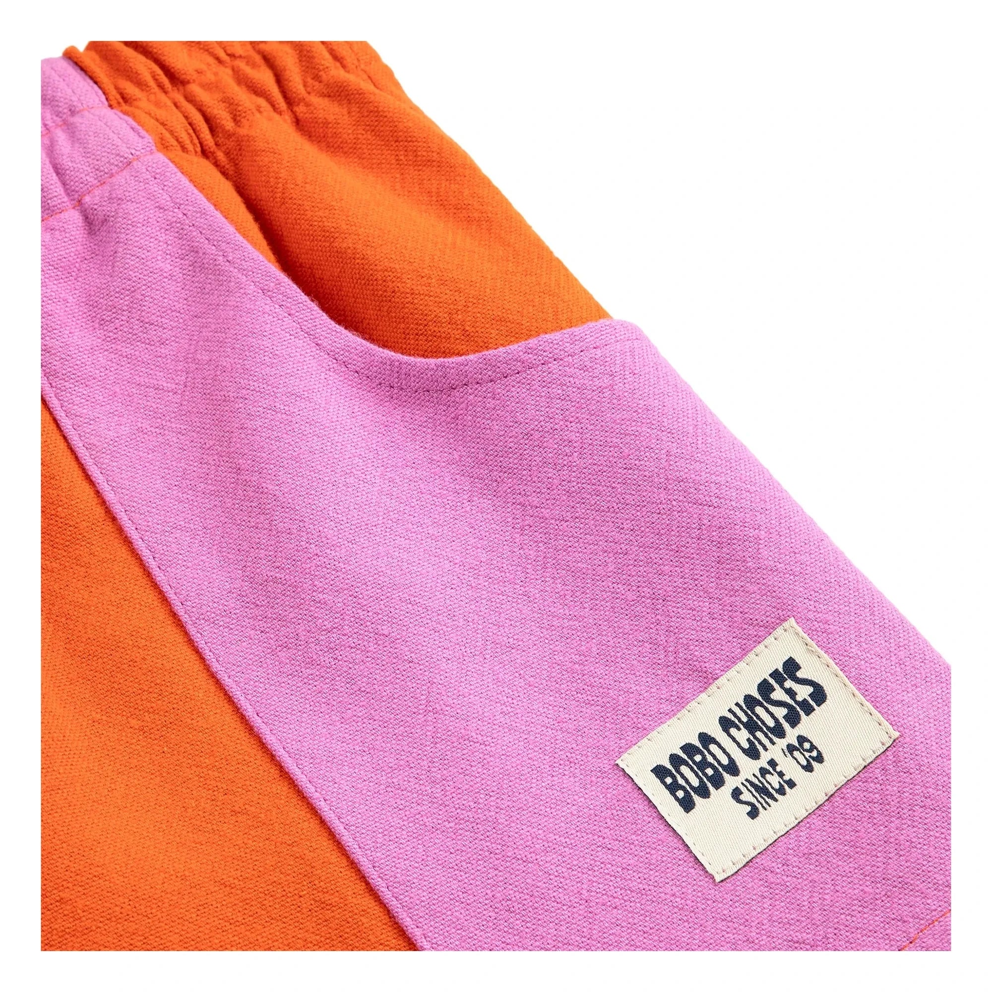 Bobo Choses - Shorts de algodón orgánico con bloques de color | Naranja