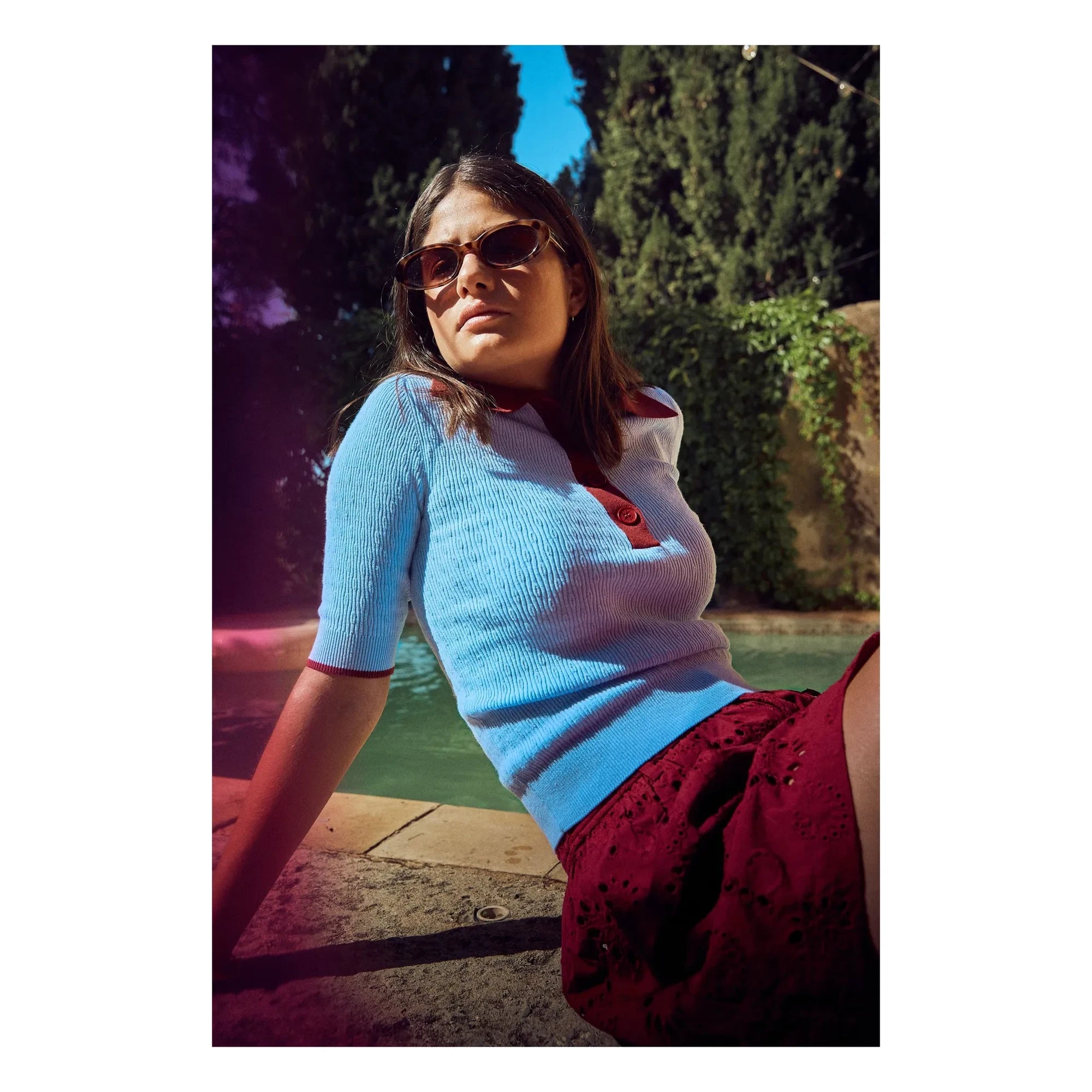 Indee - Camiseta Polo de Pana Vietnam | Azul Claro