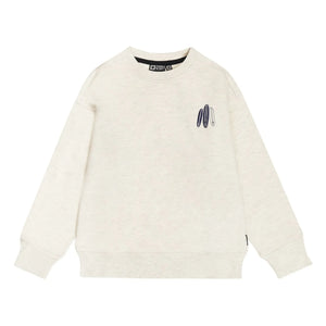 Tumble N'Dry - Sudadera oversize de algodón orgánico Seashore | Blanco jaspeado