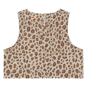 Tinycottons - Top Popelín Leopardo | Marrón