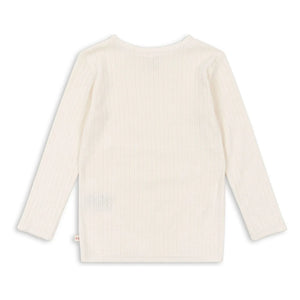 Konges Sløjd - Camiseta Minnie Pointelle de algodón orgánico | Crudo