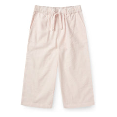 Copenhagen Colors - Pantalones con cordón a rayas de seersucker de algodón orgánico | Rosa pálido