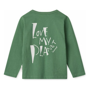 Liewood - Camiseta Apia Love My Planet de Algodón Orgánico | Verde