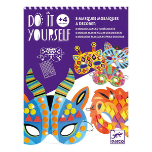 Djeco - Máscaras Mosaico de Animales del Bosque Decorativas - Set de 8