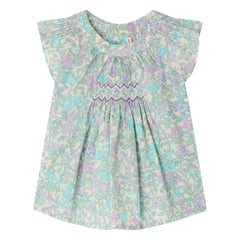 Bonpoint - Blusa Laurie Liberty Algodón Orgánico | Verde agua