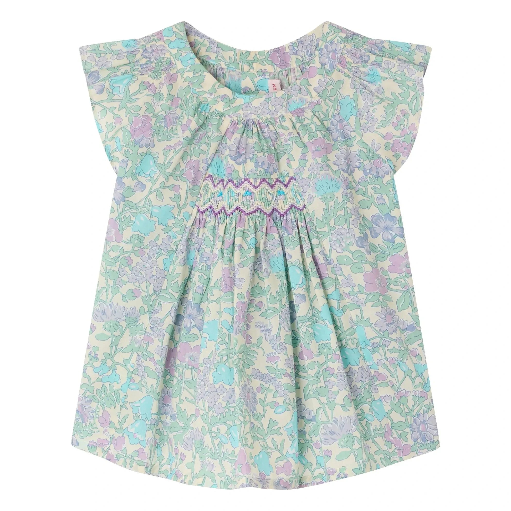 Bonpoint - Blusa Laurie Liberty Algodón Orgánico | Verde agua