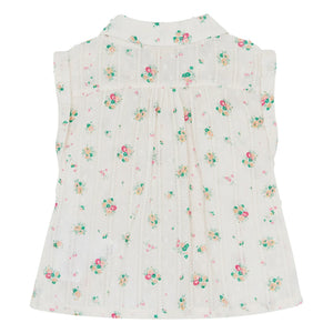 Bonton - Camisa con cuello Claudine Lorelei Bouquets | Crudo