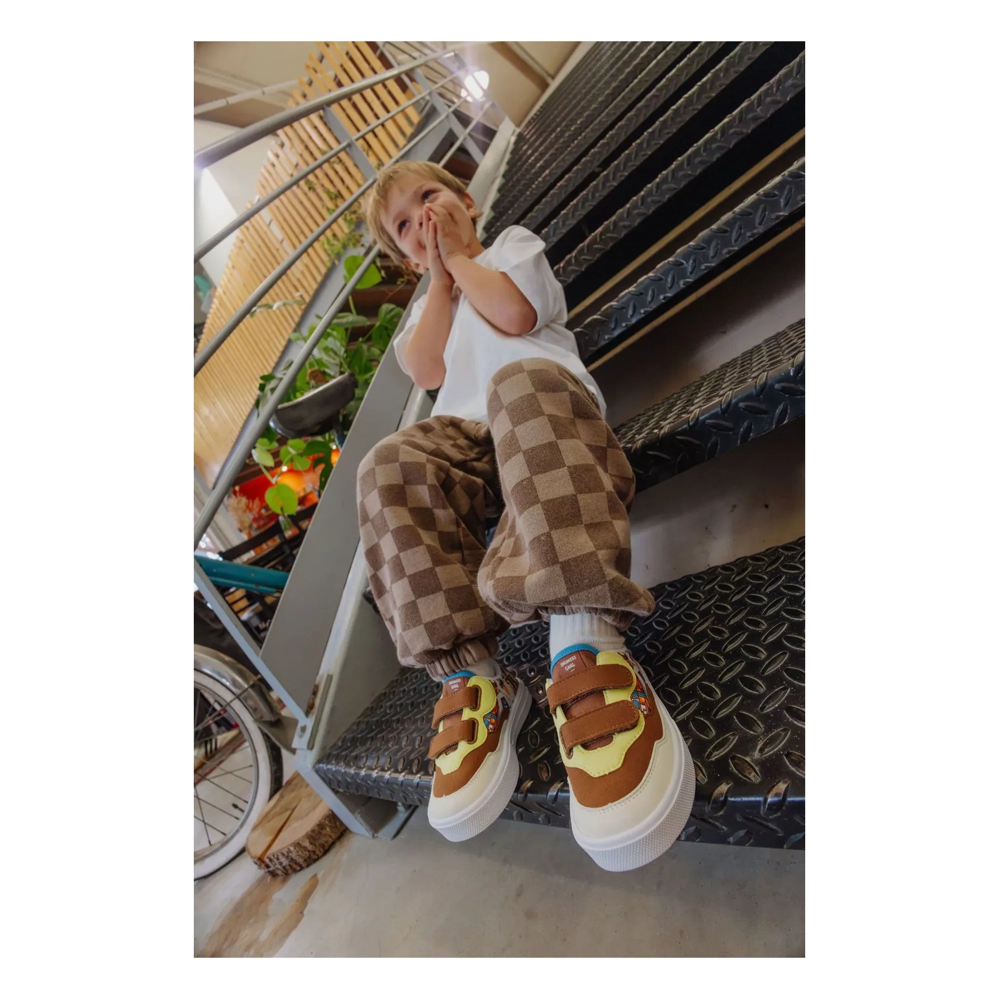 Hello Hossy - Zapatillas deportivas con detalle de arañazos San Francisco | Marrón