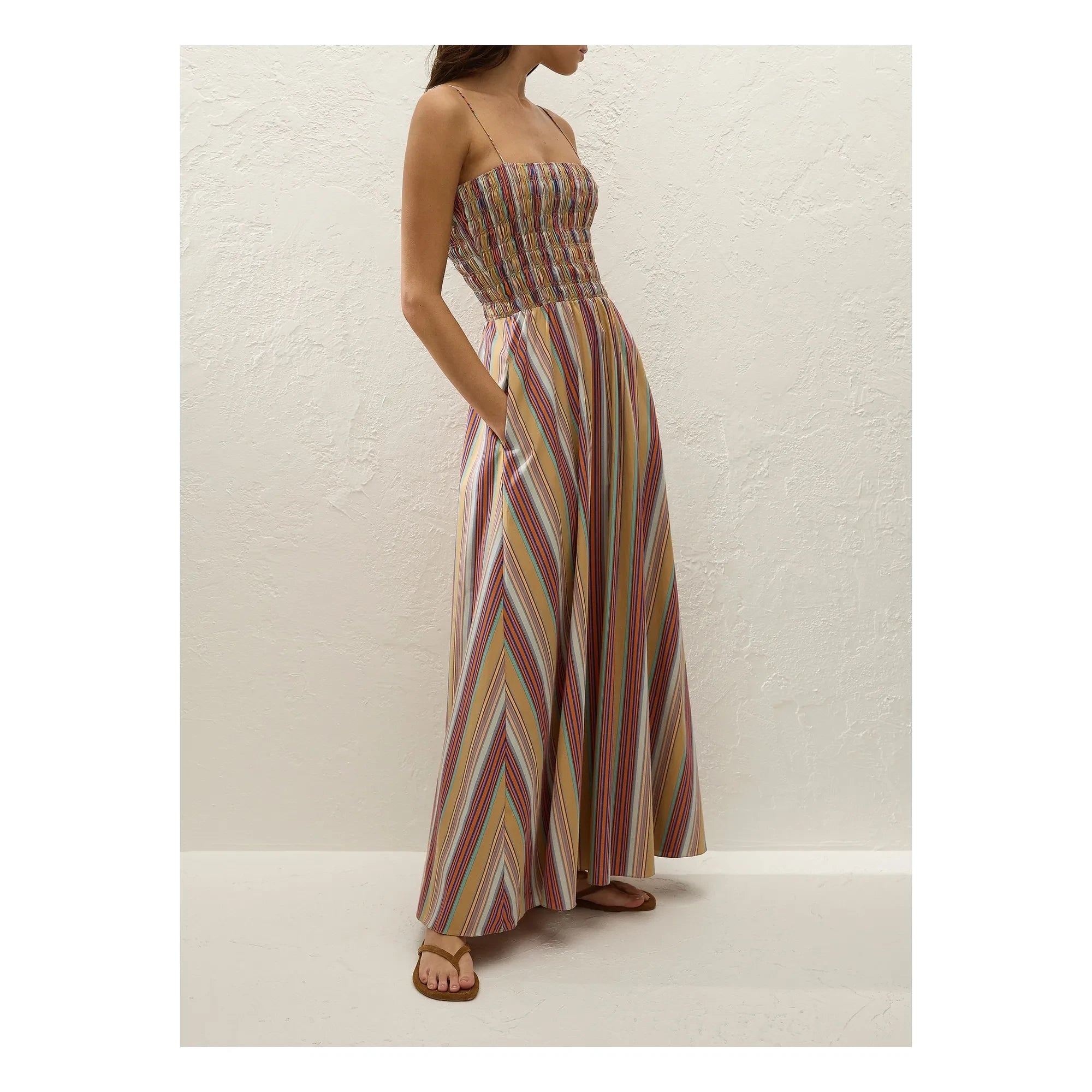 Faithfull the Brand - Vestido de rayas Anniken | Ladrillo