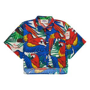 Maison Mangostan - Camisa corta Parrot | Azul